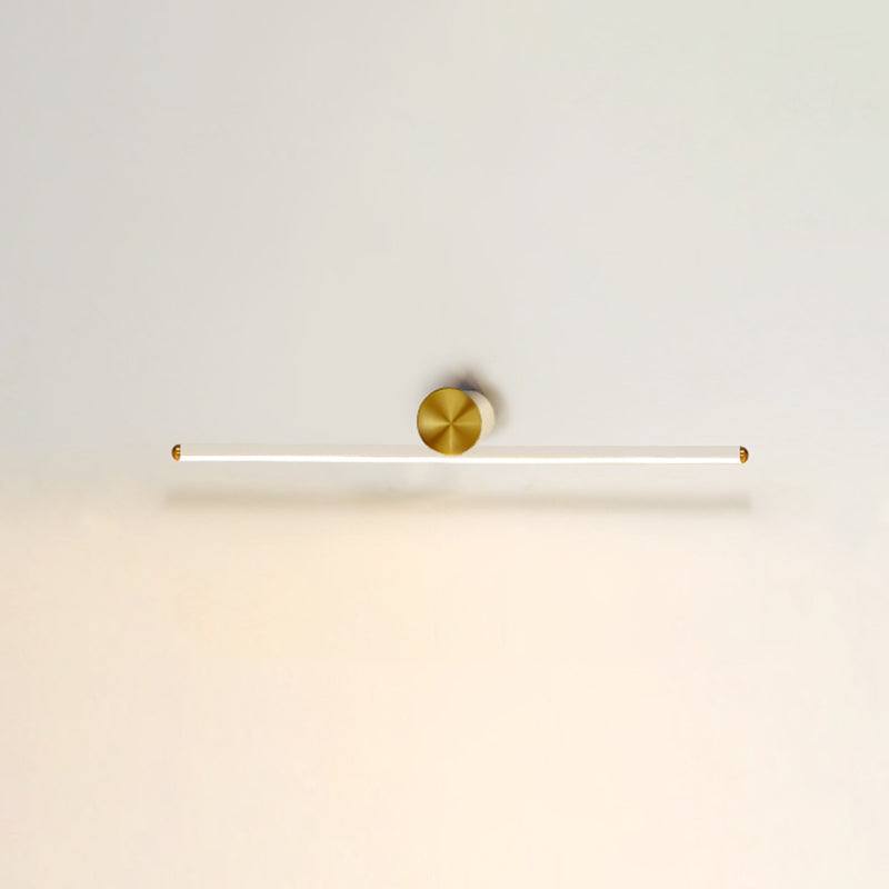 Lampada a parete a LED lineare in alluminio nella moderna semplicità di rame da parete interno con tonalità silicone