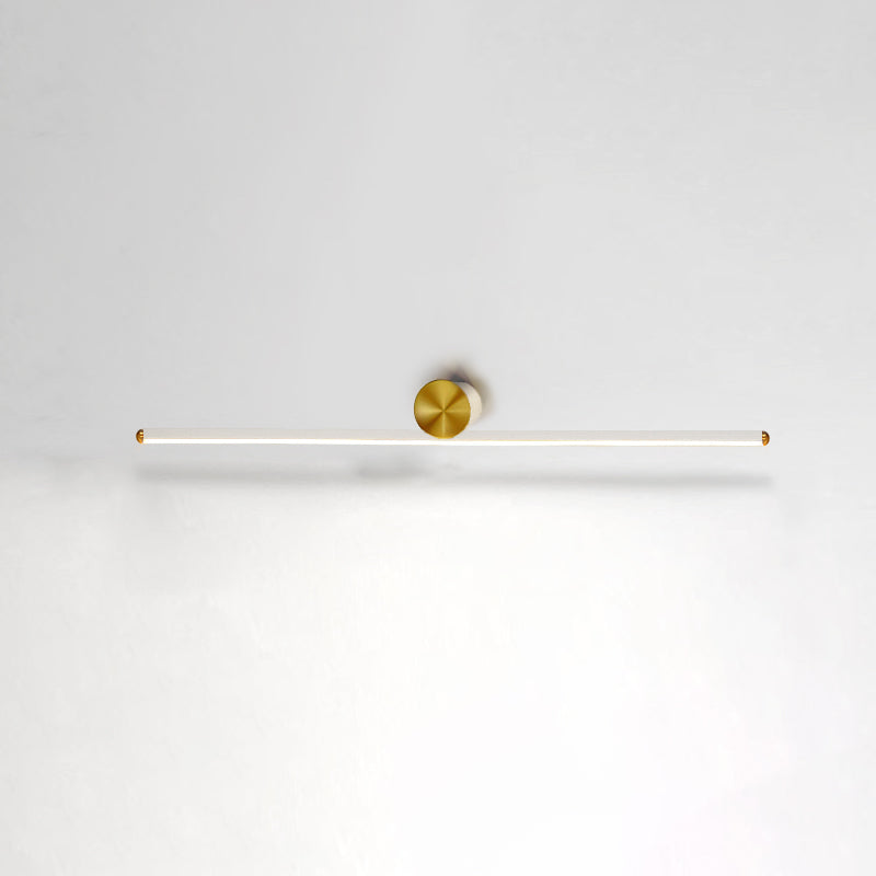 Lampada a parete a LED lineare in alluminio nella moderna semplicità di rame da parete interno con tonalità silicone