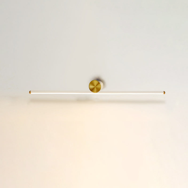 Lampada a parete a LED lineare in alluminio nella moderna semplicità di rame da parete interno con tonalità silicone