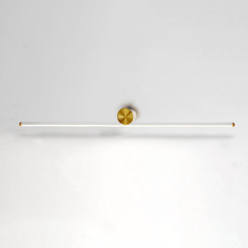 Lampada a parete a LED lineare in alluminio nella moderna semplicità di rame da parete interno con tonalità silicone