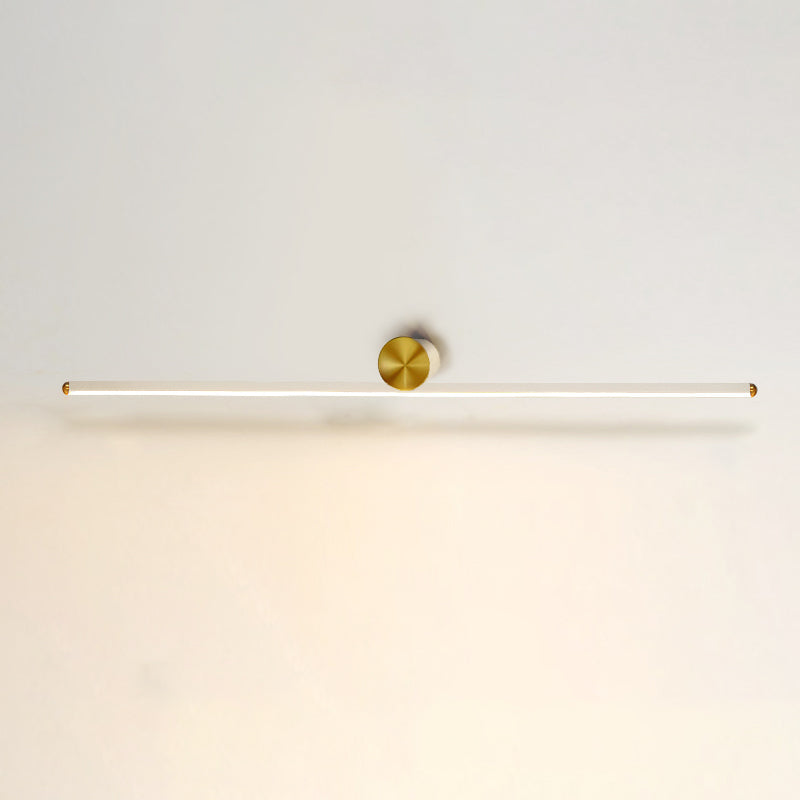 Lampada a parete a LED lineare in alluminio nella moderna semplicità di rame da parete interno con tonalità silicone