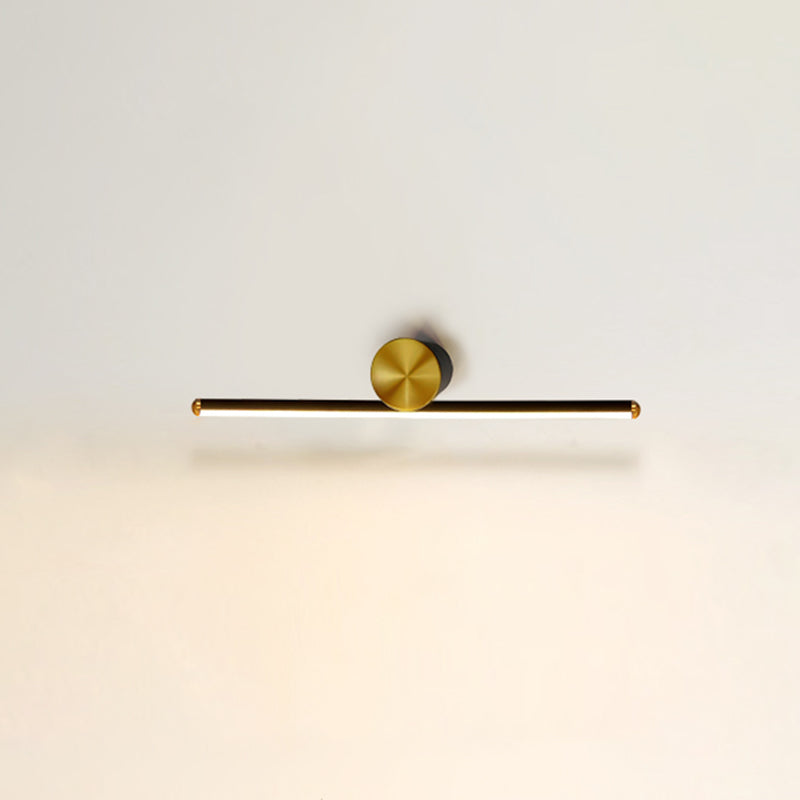 Lampada a parete a LED lineare in alluminio nella moderna semplicità di rame da parete interno con tonalità silicone