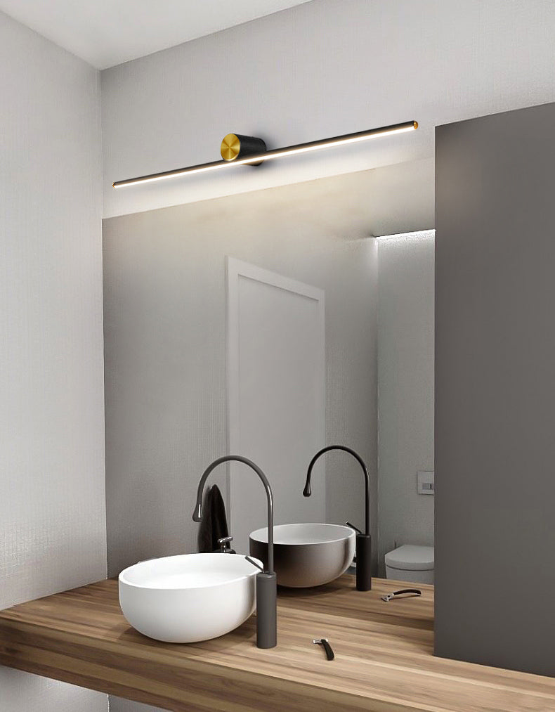 Lampada a parete a LED lineare in alluminio nella moderna semplicità di rame da parete interno con tonalità silicone