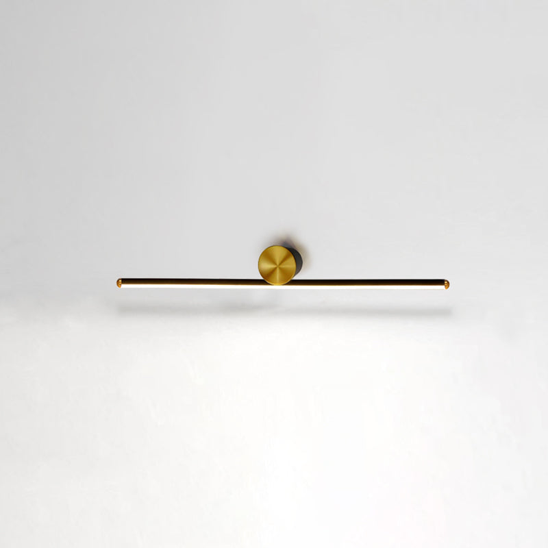 Lampada a parete a LED lineare in alluminio nella moderna semplicità di rame da parete interno con tonalità silicone