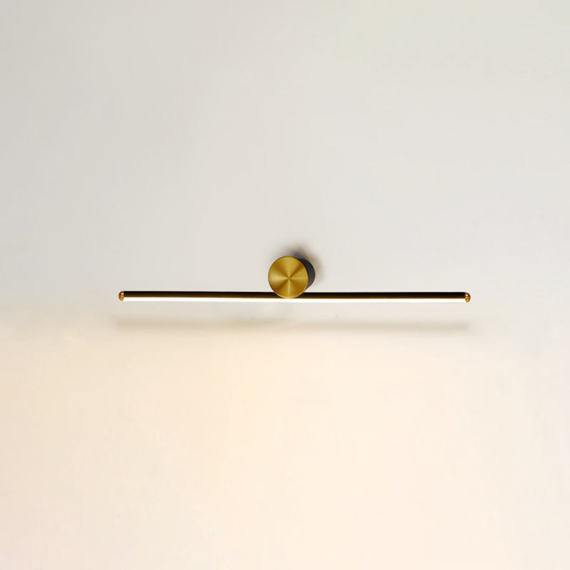 Lampada a parete a LED lineare in alluminio nella moderna semplicità di rame da parete interno con tonalità silicone