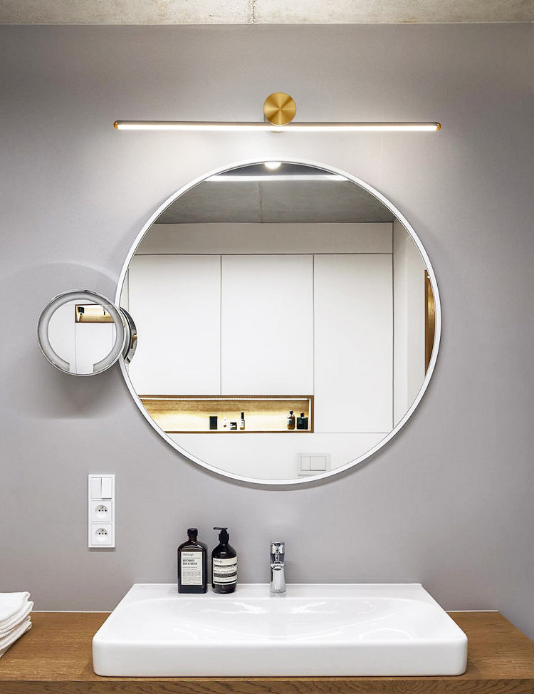 Lampada a parete a LED lineare in alluminio nella moderna semplicità di rame da parete interno con tonalità silicone
