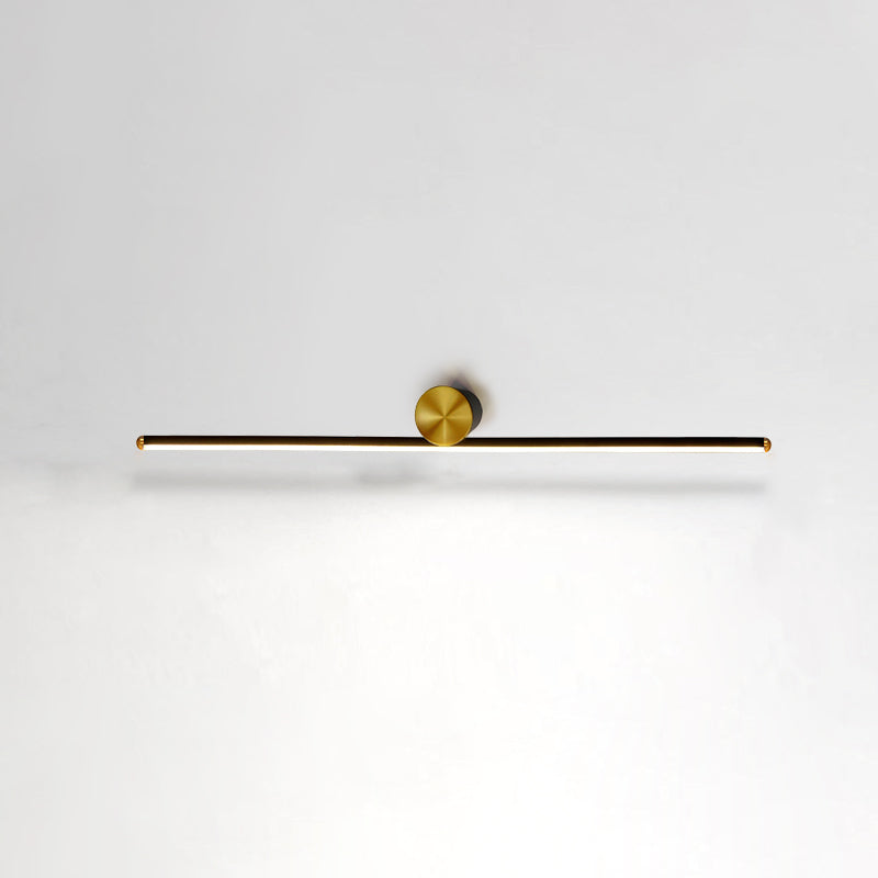 Lampada a parete a LED lineare in alluminio nella moderna semplicità di rame da parete interno con tonalità silicone