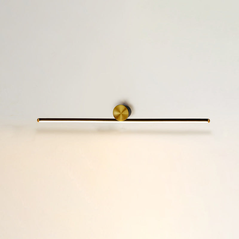 Lampada a parete a LED lineare in alluminio nella moderna semplicità di rame da parete interno con tonalità silicone