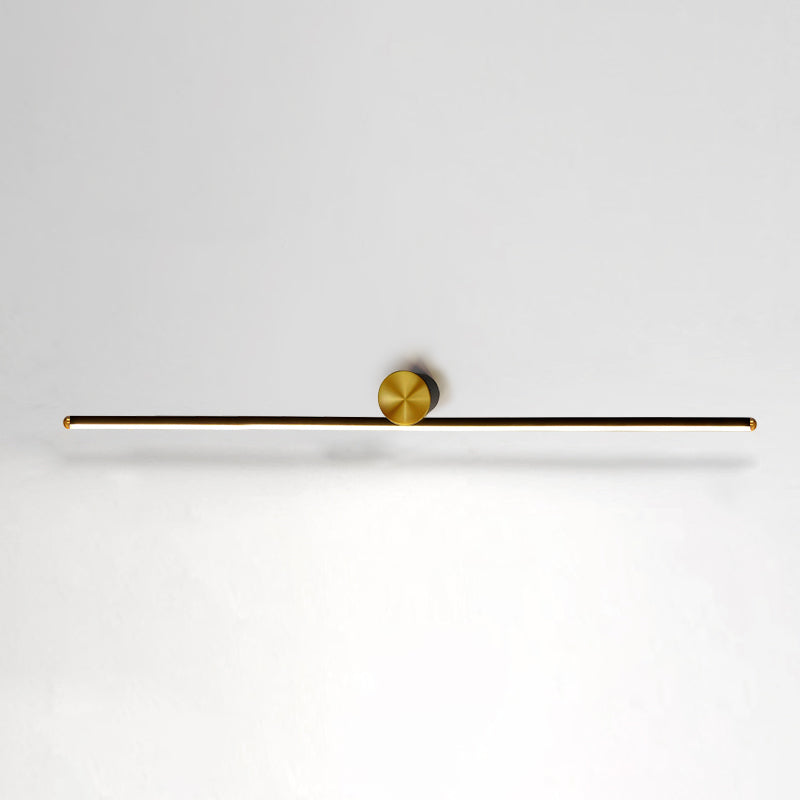Lampada a parete a LED lineare in alluminio nella moderna semplicità di rame da parete interno con tonalità silicone