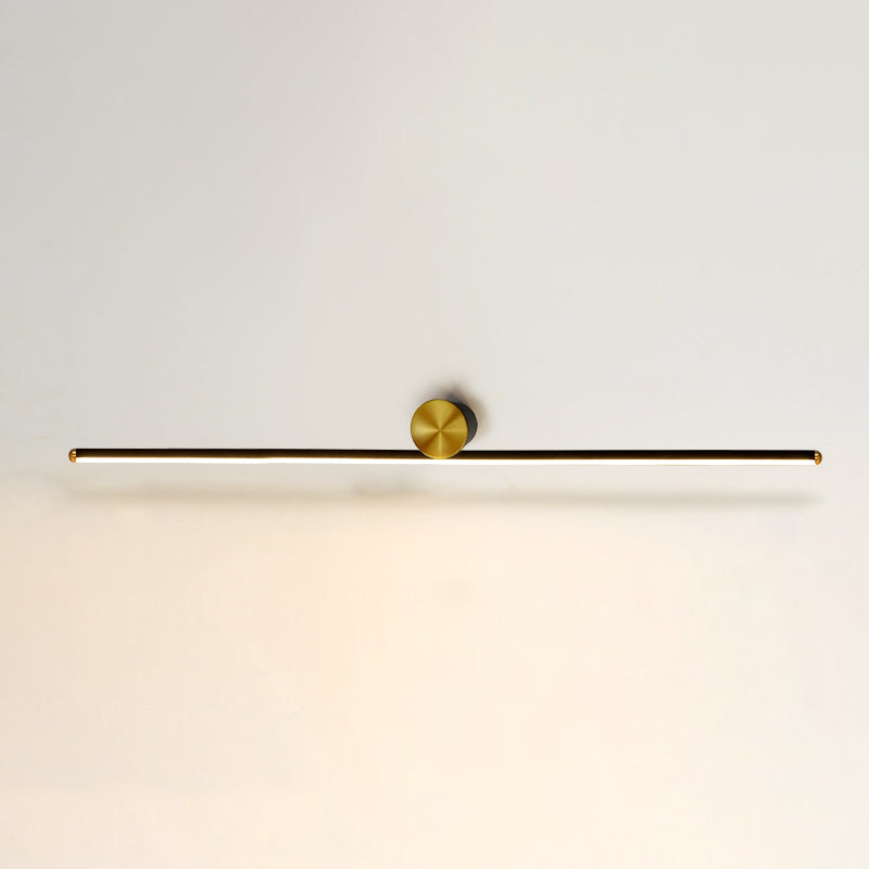 Lampada a parete a LED lineare in alluminio nella moderna semplicità di rame da parete interno con tonalità silicone