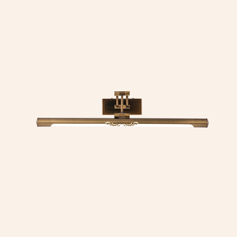 Brass LED Wall Lamp in Traditional Classic Style Electroplate Iron Wall Light with Acrylic Shade
