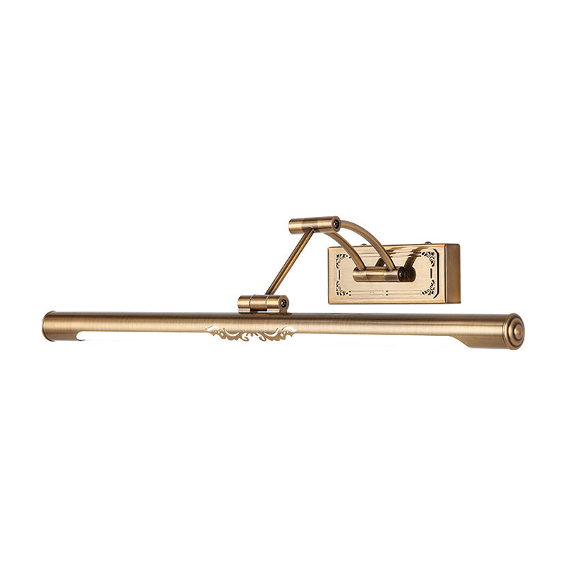 Brass LED Wall Lamp in Traditional Classic Style Electroplate Iron Wall Light with Acrylic Shade
