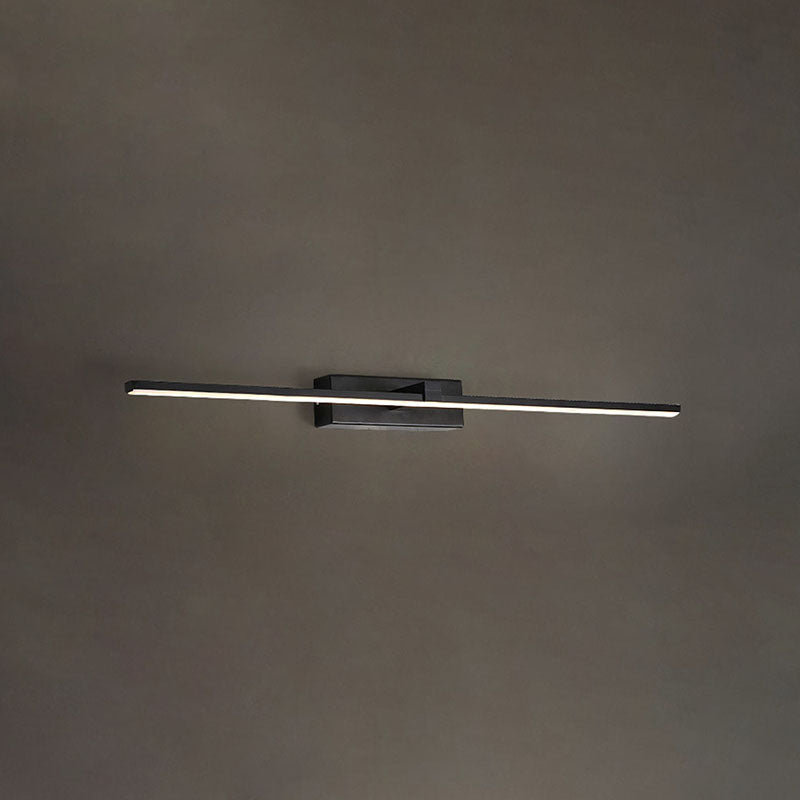 Modern Minimalist Linear LED Wall Lamp Wrought Iron Wall Sconce with Acrylic Shade