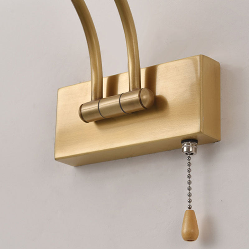 Lampada a montaggio a parete lineare moderna lampada a parete in metallo a 1 luce per bagno