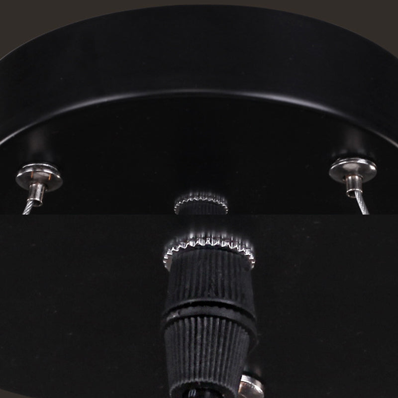 Luces colgantes industriales de techo de metal negro antiguo para la barra de comedor