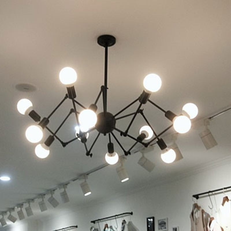 Spider Chandelier Light Fixture Industrial Metal Pendant Lighting for Restaurant