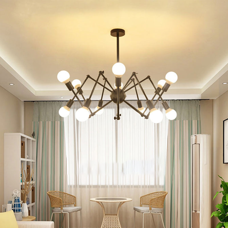 Spider Chandelier Light Fixture Industrial Metal Pendant Lighting for Restaurant