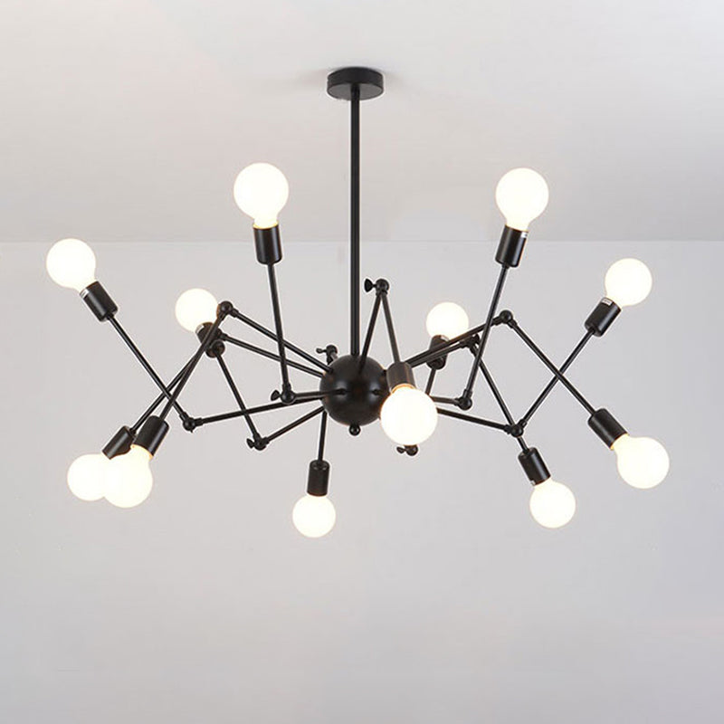 Spider Chandelier Light Fixture Industrial Metal Pendant Lighting for Restaurant