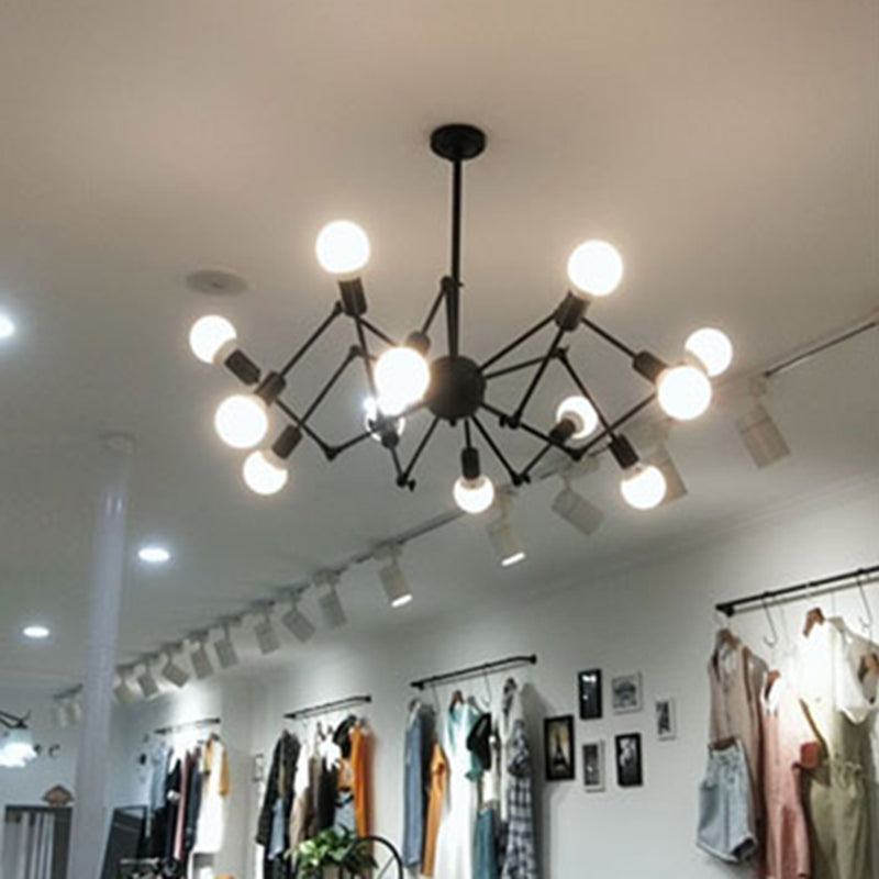 Spider Chandelier Light Fixture Industrial Metal Pendant Lighting for Restaurant