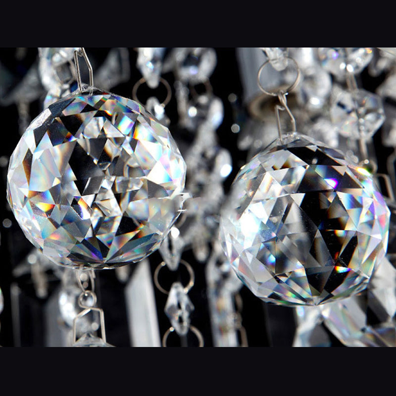 Raindrop Ceiling Mounted Fixture Modern Crystal Bedroom Ceiling Mounted Light in Chrome