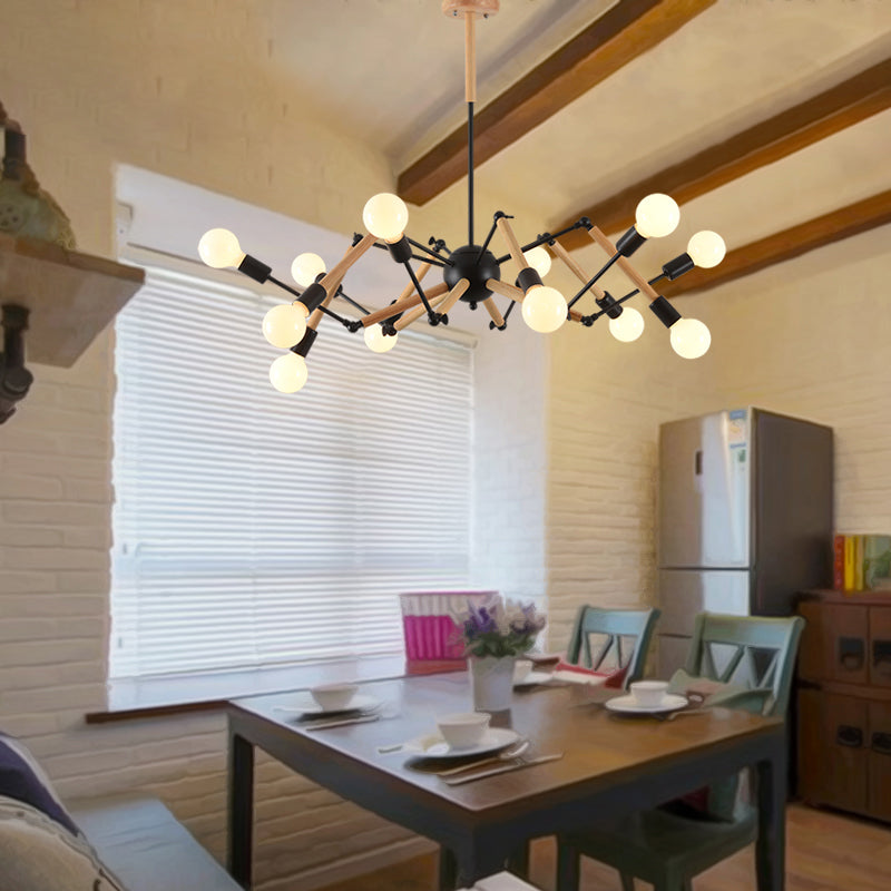 Spider Chandelier Light Fixture Industrial Metal Pendant Lighting for Restaurant