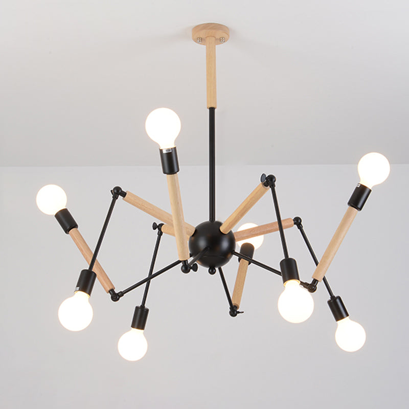 Spider Chandelier Light Fixture Industrial Metal Pendant Lighting for Restaurant