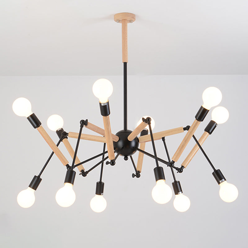 Spider Chandelier Light Fixture Industrial Metal Pendant Lighting for Restaurant