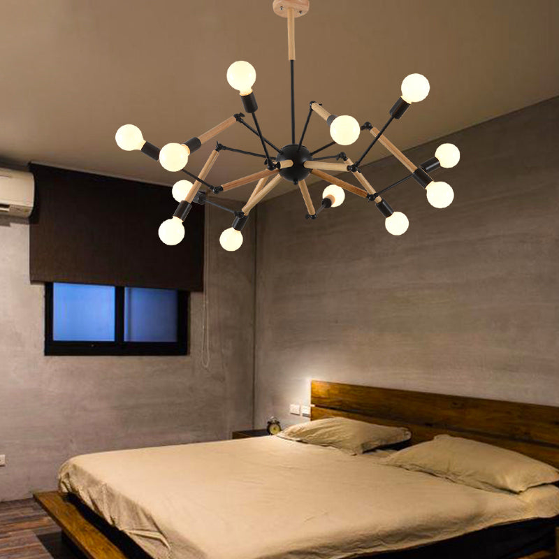 Spider Chandelier Light Fixture Industrial Metal Pendant Lighting for Restaurant