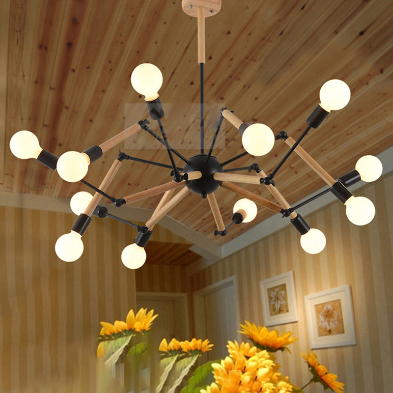 Spider Chandelier Light Fixture Industrial Metal Pendant Lighting for Restaurant