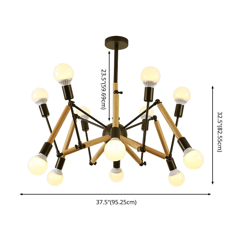 Spider Chandelier Light Fixture Industrial Metal Pendant Lighting for Restaurant