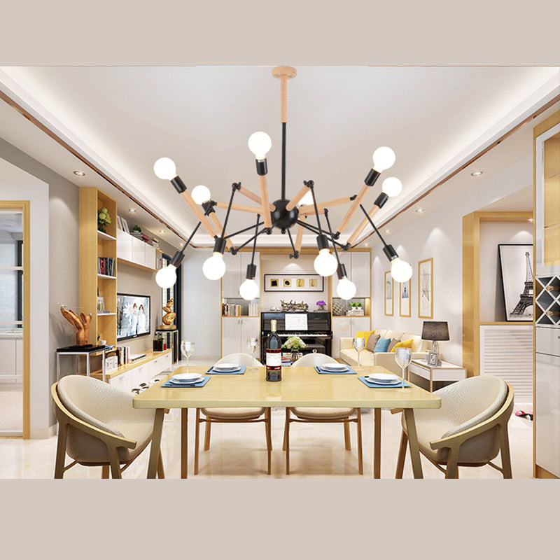 Spider Chandelier Light Fixture Industrial Metal Pendant Lighting for Restaurant