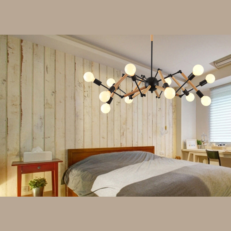 Spider Chandelier Light Fixture Industrial Metal Pendant Lighting for Restaurant