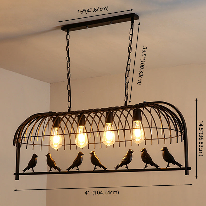 Affermati a sospensione regolabile Isola lampadario Afide di illuminazione in metallo industriale