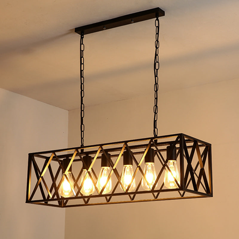 Affermati a sospensione regolabile Isola lampadario Afide di illuminazione in metallo industriale