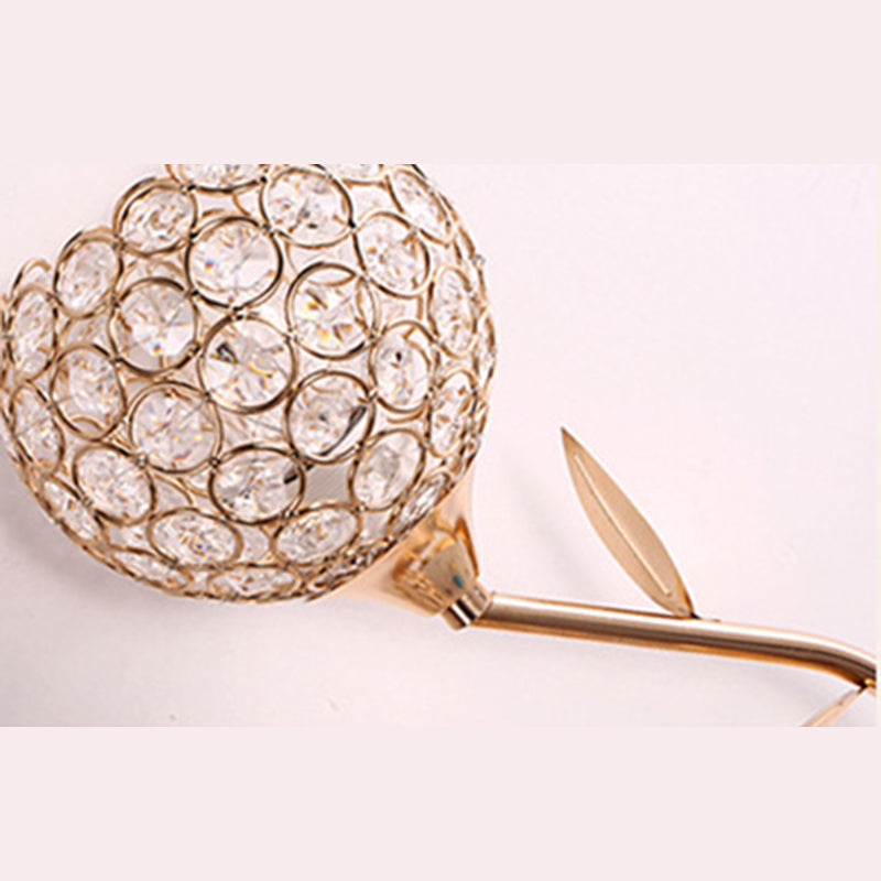 Modern Style Wall Lamp Spherical Sconce Lighting with Crystal Shade for Bedroom