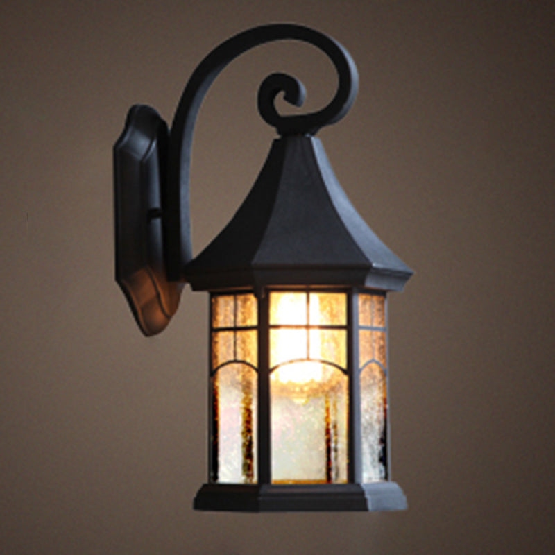 1 Light Wall Mounted Light Fixture Industrial Glass Wall Lights for Corridor