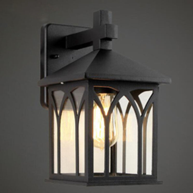 1 Light Wall Mounted Light Fixture Industrial Glass Wall Lights for Corridor