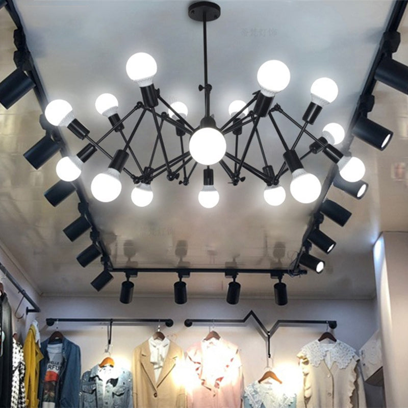 Spider Chandelier Light Fixture Industrial Metal Pendant Lighting for Restaurant