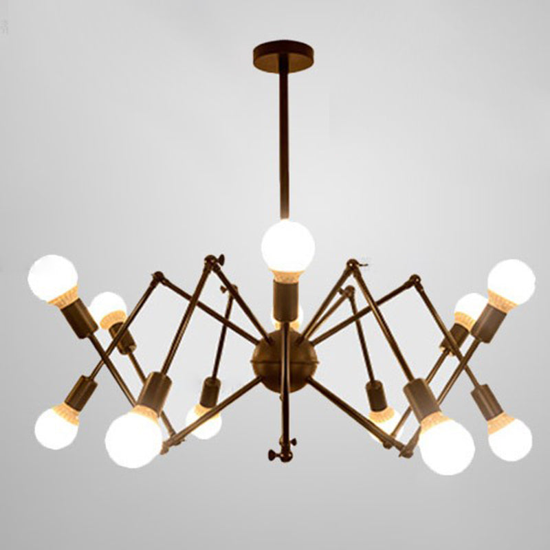 Spider Chandelier Light Fixture Industrial Metal Pendant Lighting for Restaurant