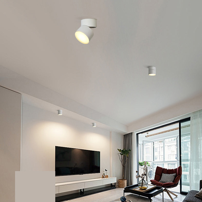 Cilíndrico de metal cerca del accesorio de iluminación del techo Accesorio de techo empotrado LED moderno