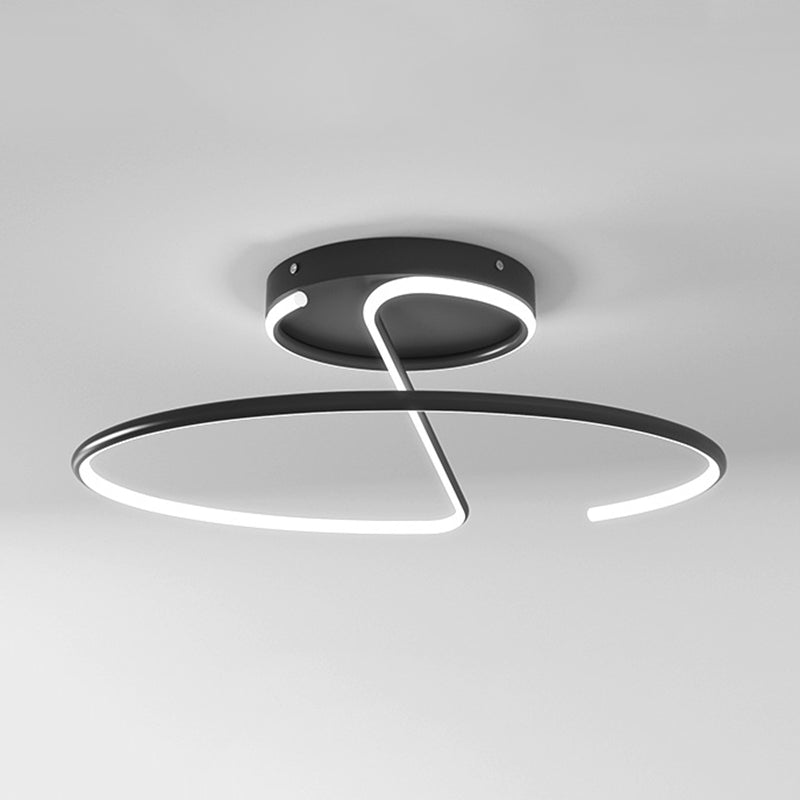 Moderno minimalista a LED LED Light Alluminio semifulto lineare con tonalità silicone