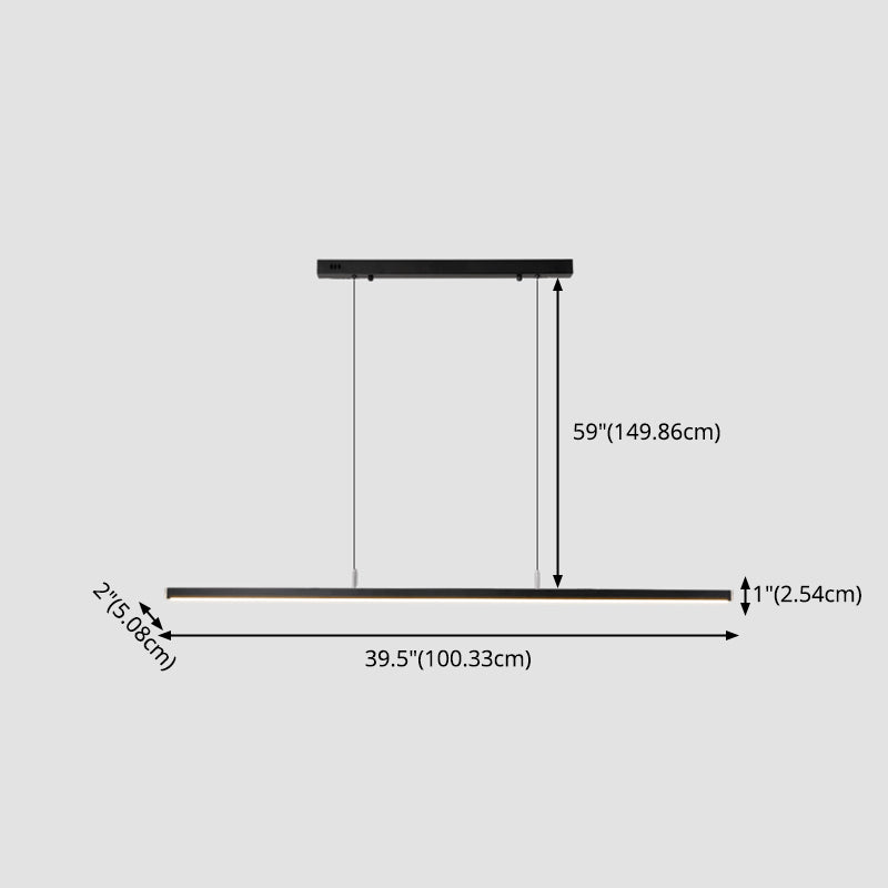 Linea de iluminación de la isla lineal colgante lineal lsland iluminación de la isla colgante luces en metal