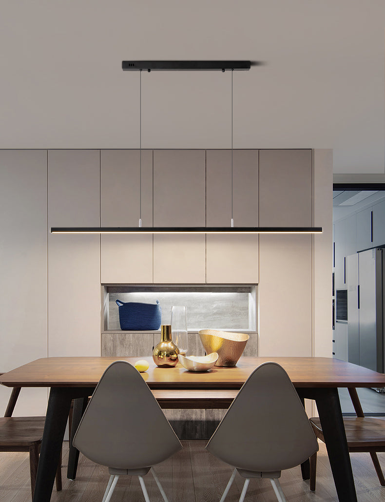 Linea de iluminación de la isla lineal colgante lineal lsland iluminación de la isla colgante luces en metal