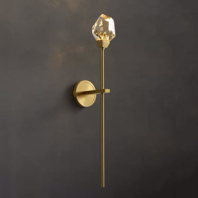 Moderne stijl wereldbol wandmontage lampen helder kristal 1-licht wandlichtwanden in goud