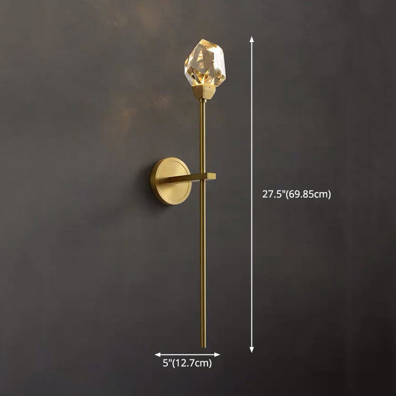 Moderne stijl wereldbol wandmontage lampen helder kristal 1-licht wandlichtwanden in goud