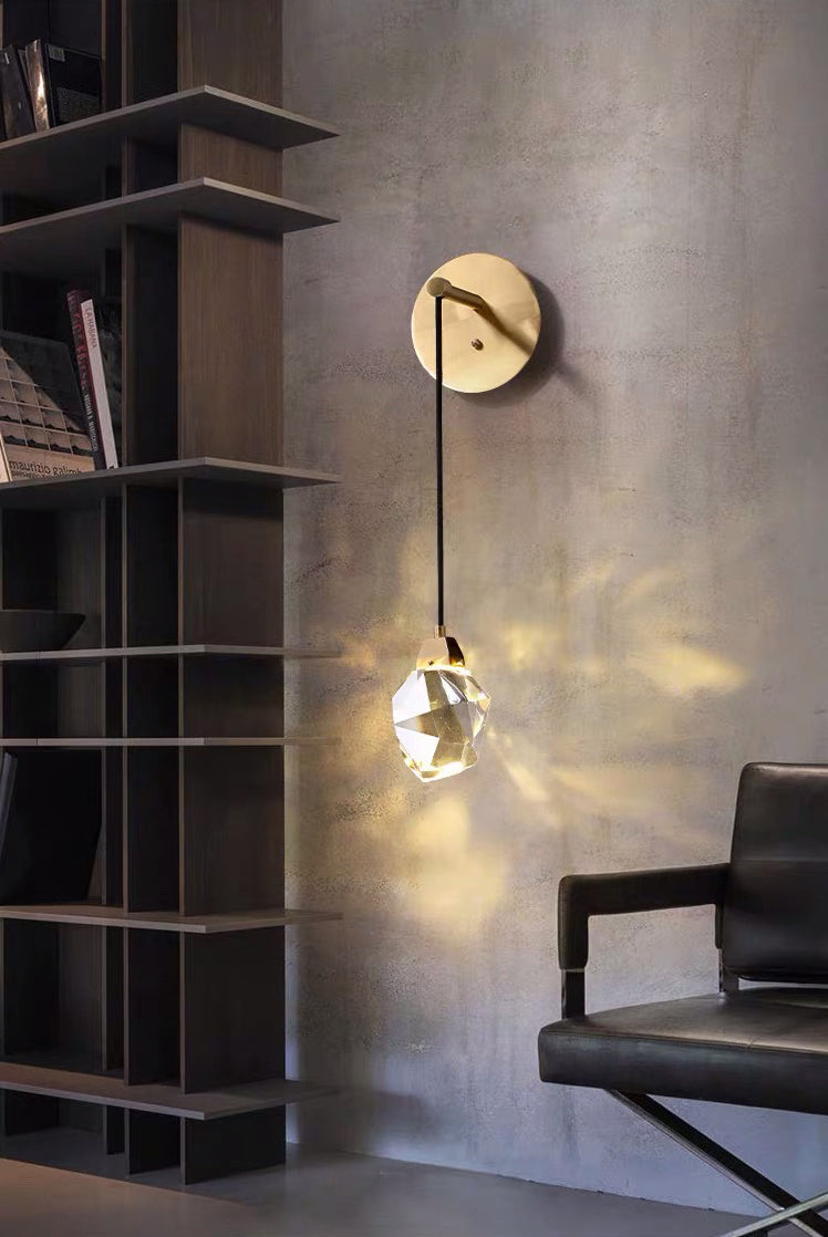 Moderne stijl wereldbol wandmontage lampen helder kristal 1-licht wandlichtwanden in goud