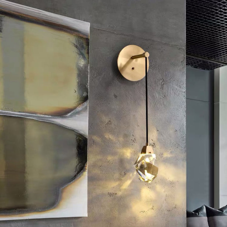 Moderne stijl wereldbol wandmontage lampen helder kristal 1-licht wandlichtwanden in goud