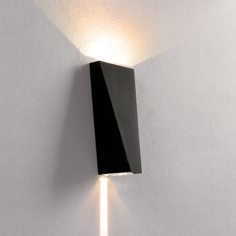 Geometrische Schattenwandbeleuchtung moderner einfacher einzigartiger Stil Metal 1 Licht Leuchte Licht in Schwarz