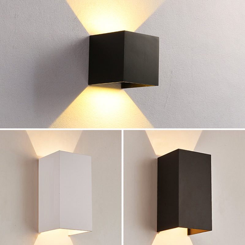 Geometrische Schattenwandbeleuchtung moderner einfacher einzigartiger Stil Metal 1 Licht Leuchte Licht in Schwarz