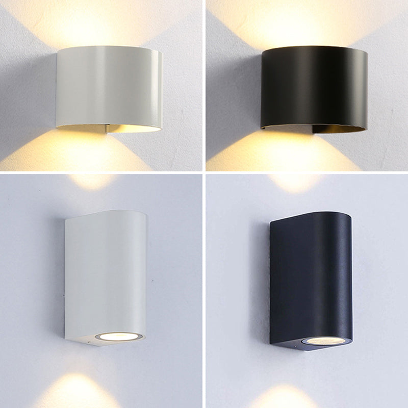 Geometrische Schattenwandbeleuchtung moderner einfacher einzigartiger Stil Metal 1 Licht Leuchte Licht in Schwarz